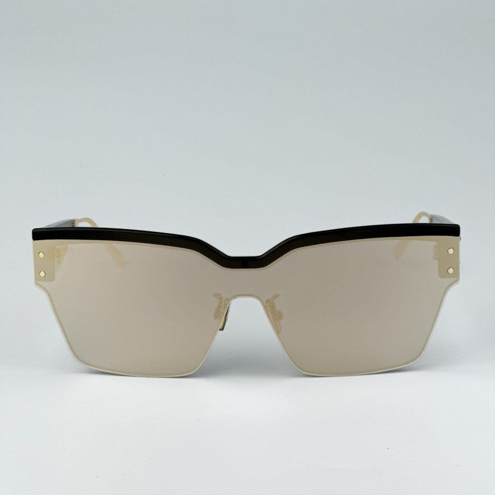 NEW Dior DIORCLUB M4U 55A5 Black Pale Smoke Mirrored Unisex Shield Sunglasses - Picture 4 of 11